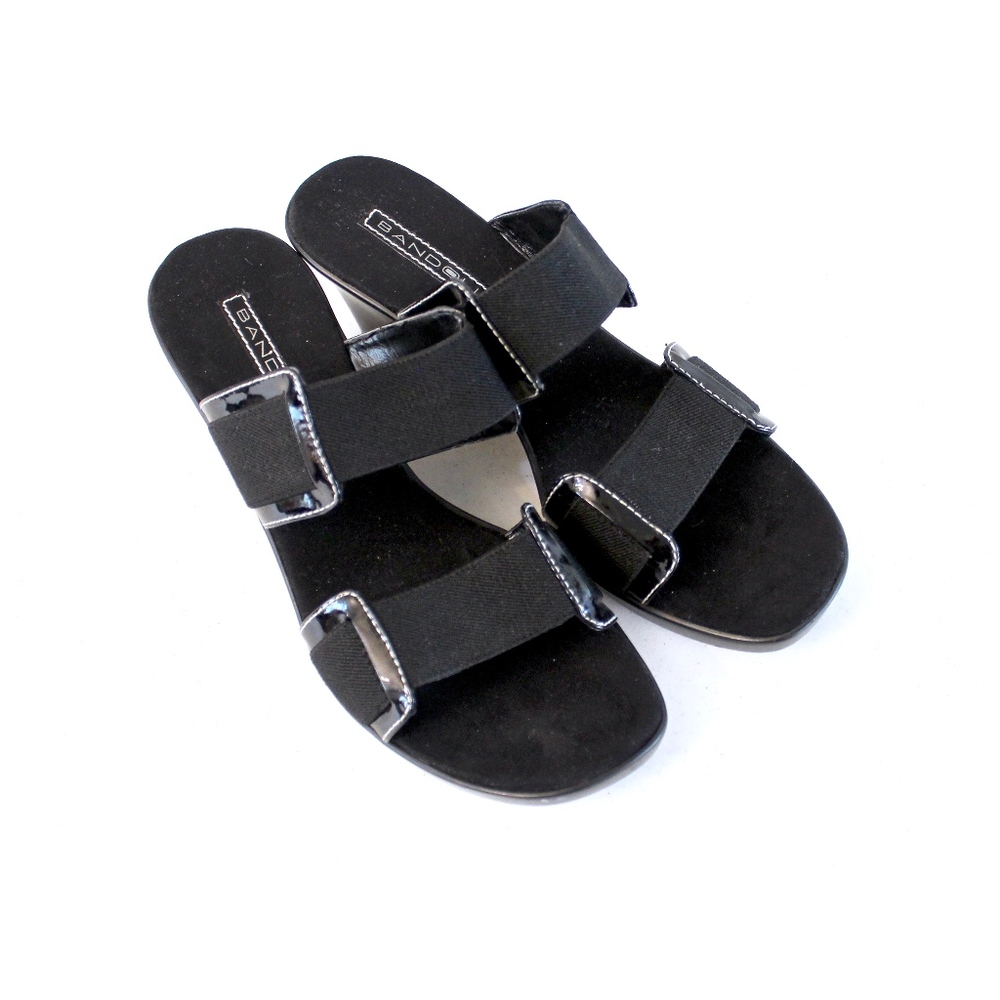 Bandolino Black Wedge Sandals! :)